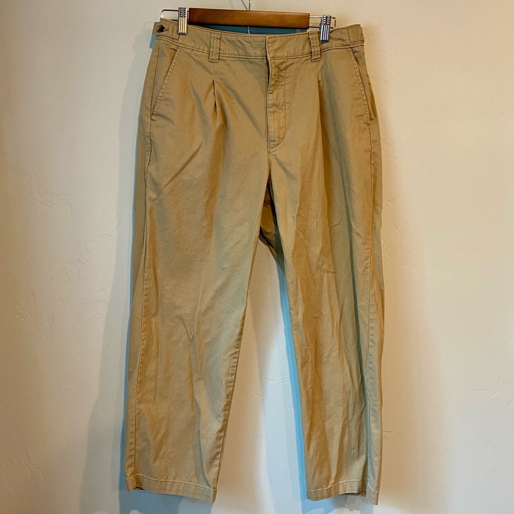 Women’s Cotton Twill Old Navy Tan Chinos High-rise Boyfriend Size 10